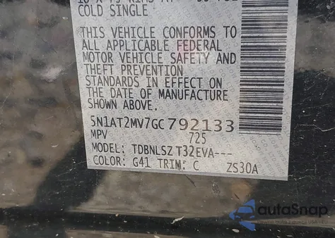 2016 Nissan Rogue Sl from USA, damaged, VIN 5N1AT2MV7GC792133